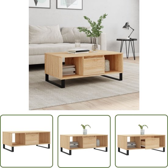 vidaXL Sonoma Eiken 101 x 30 x 74 cm - Tafels | Salontafels
