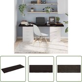 Plateau de table en chêne The Living Store - 180x60x6 cm - Gris foncé