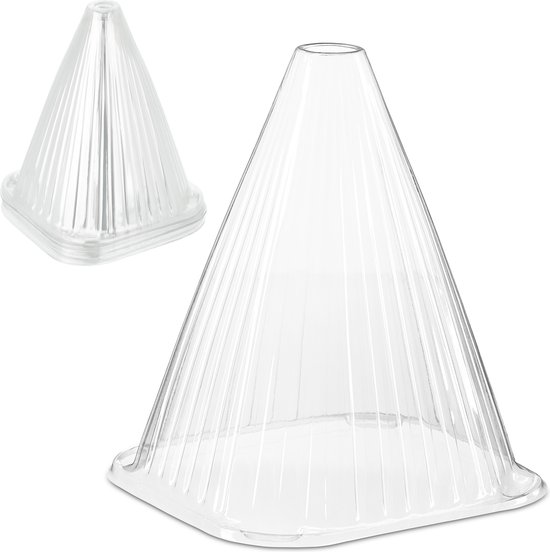 Chapeau végétal Relaxdays - lot de 10 - contre le gel et les escargots - plastique - transparent