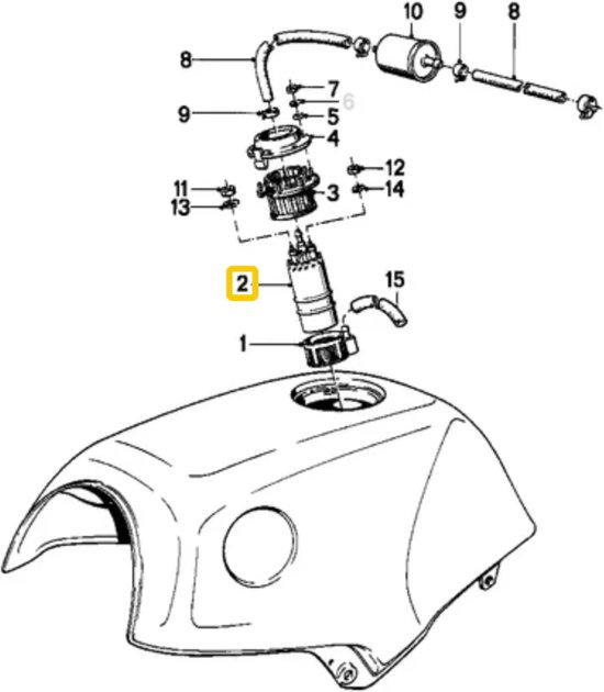 Brandstofpomp 52MM geschikt voor BMW K1, K75, K100, K1100 52MM NEW ...