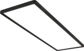 BRILONER Slim - Lampe de plafond LED - plafonnier - panneau ultra plat - lumière blanche neutre 4.000K - 58x20x3 cm (LxPxH) - noire