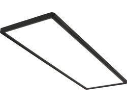 BRILONER Slim - LED Plafonniére - plafondlamp - paneel ultraplat - 4.000 K neutraal wit licht - 58x20x3cm (LxBxH) - zwart
