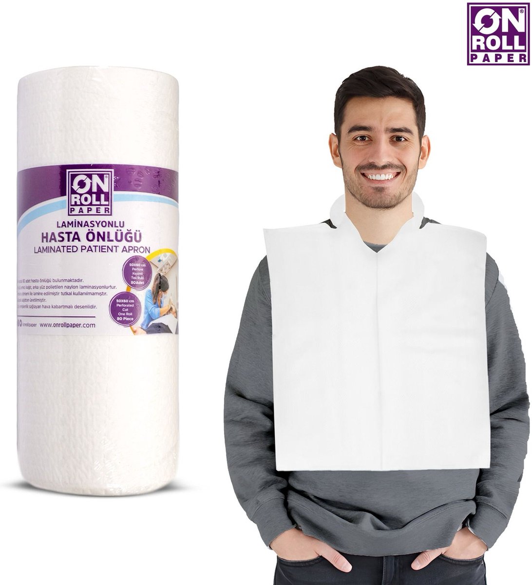 Bol.com Wegwerp waterproof Tandarts Patiëntenschort - Dental - Bibs - papieren Schort - Medisch -Schort Voor Tattoo shop-Schort ... aanbieding