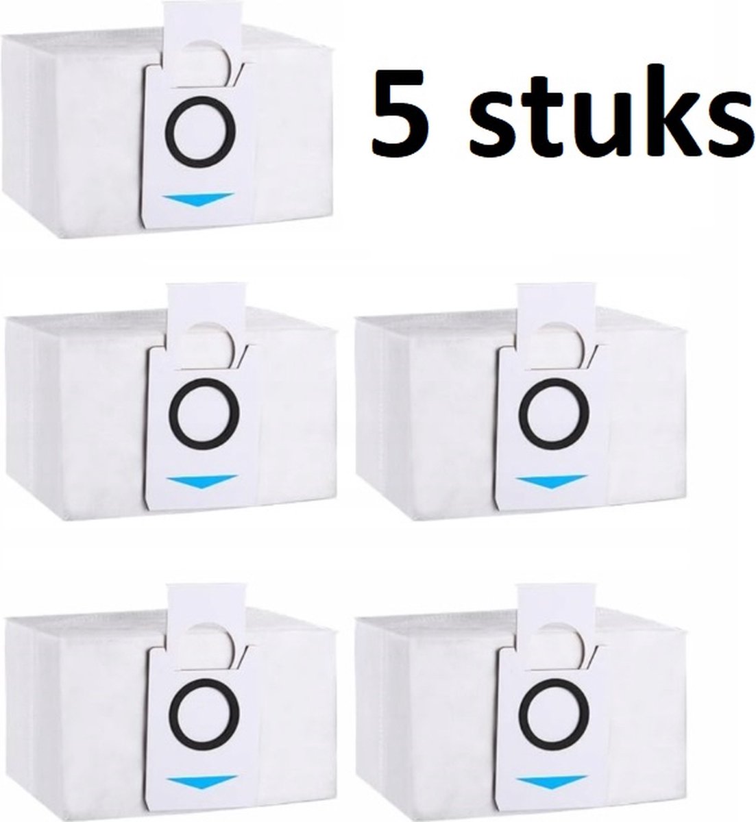 5 x stofzakken geschikt voor de Ecovacs Deebot X1 OMNI / T10 OMNI / X1 TURBO - Vuilafvoerzakken - Grote Capaciteit Stofzuigerzak - Hoogwaardige vervanging - Compatibel met model: Ecovacs: Deebot X1 OMNI T20 OMNI T10 OMNI X1 Turbo -5 stuks afvalzak