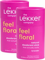 The Lekker Company deodorant stick lavendel duoverpakking