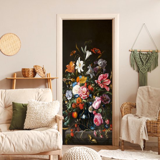 Autocollant de porte Vase avec fleurs - Jan Davidsz de Heem - Art - 80x205 cm - Poster de porte
