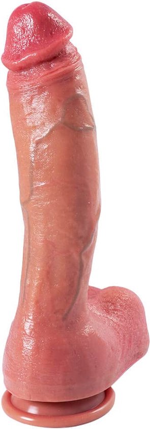 Foto: Dildo xxl met zuignap 27 cm super realistisch gevoel luxe uitvoering flexibel dildo met zuignap siliconen 27 cm dildo voor mannen en vrouwen ook anaal groot formaat 