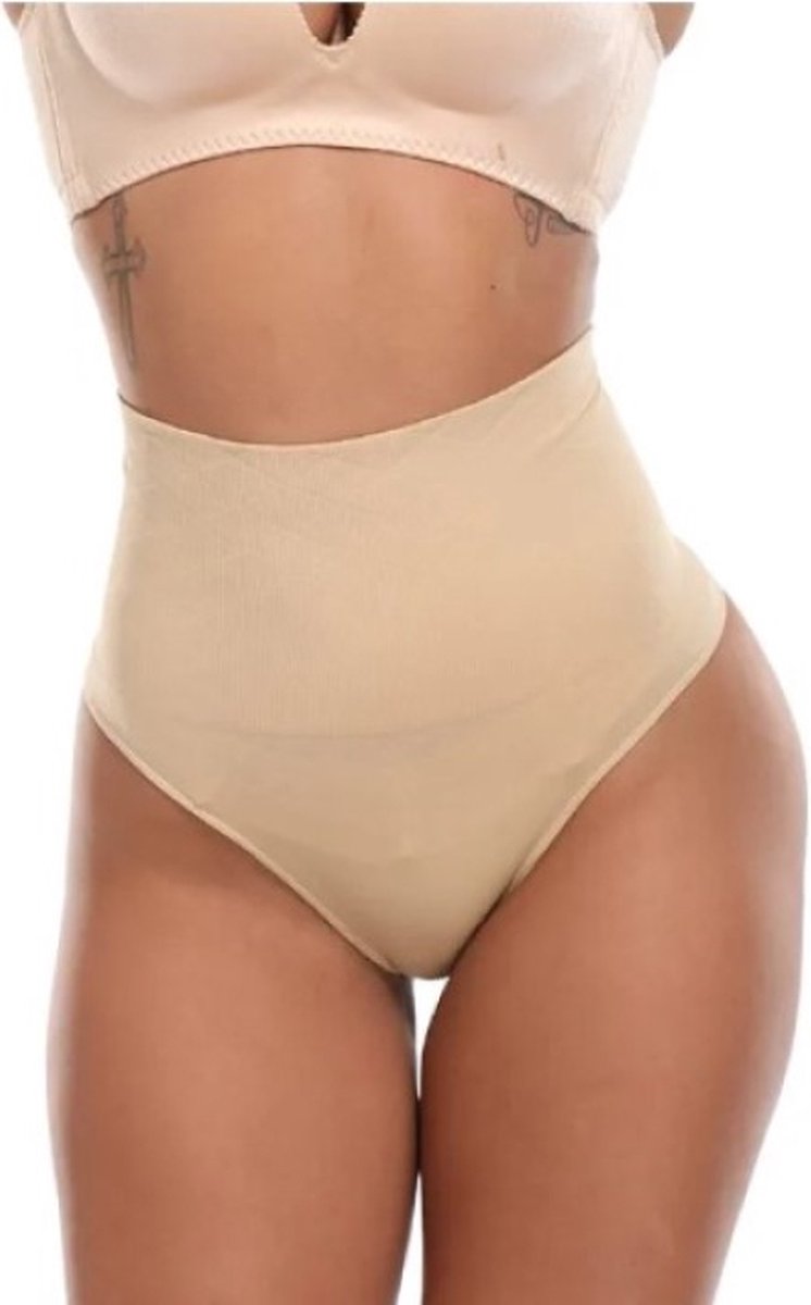 Go Go Gadget Hoge Taille String - Beige - Nude