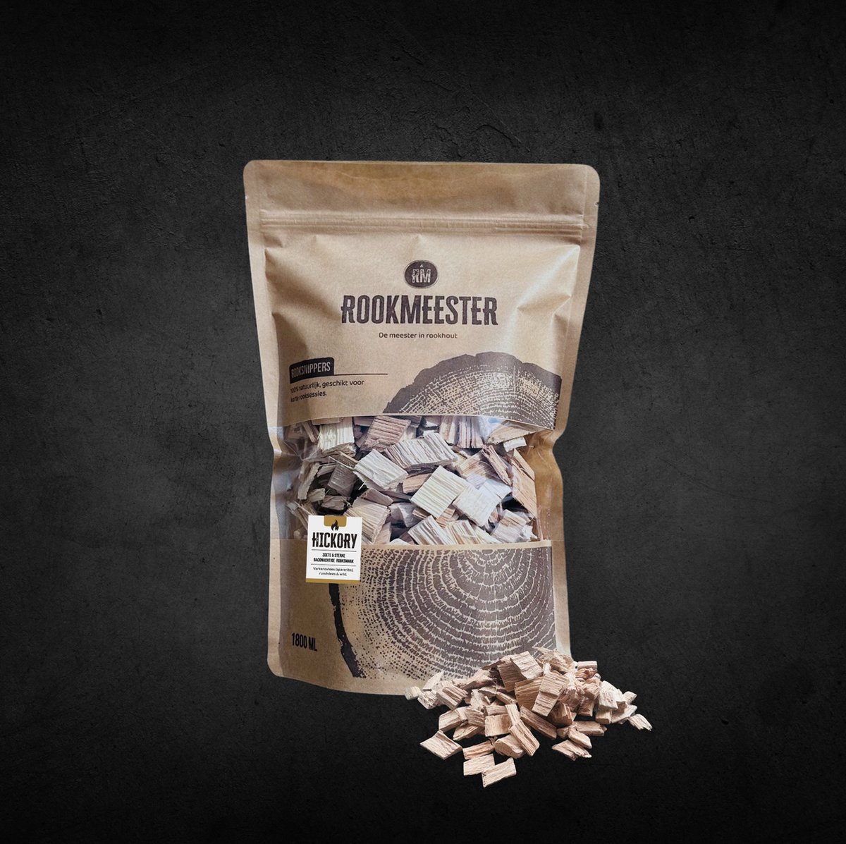 Rookmeester - Rooksnippers Hickory - 500g - Rookhout