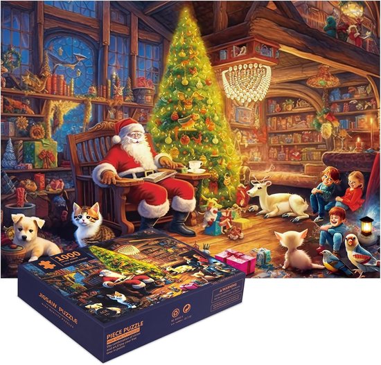 Foto: Adventskalender 2024 kerstpuzzels 24 dagen aftelkalender kerstpuzzel voor kinderen volwassenen voor jongens meisjes 1008 stukjes puzzelspel woondecoratie