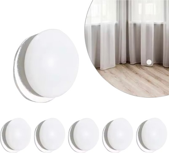 Lot De 8 Paires De Poids Magnétiques Pour Rideaux De Douche - Aimants Anti-Vent Blancs