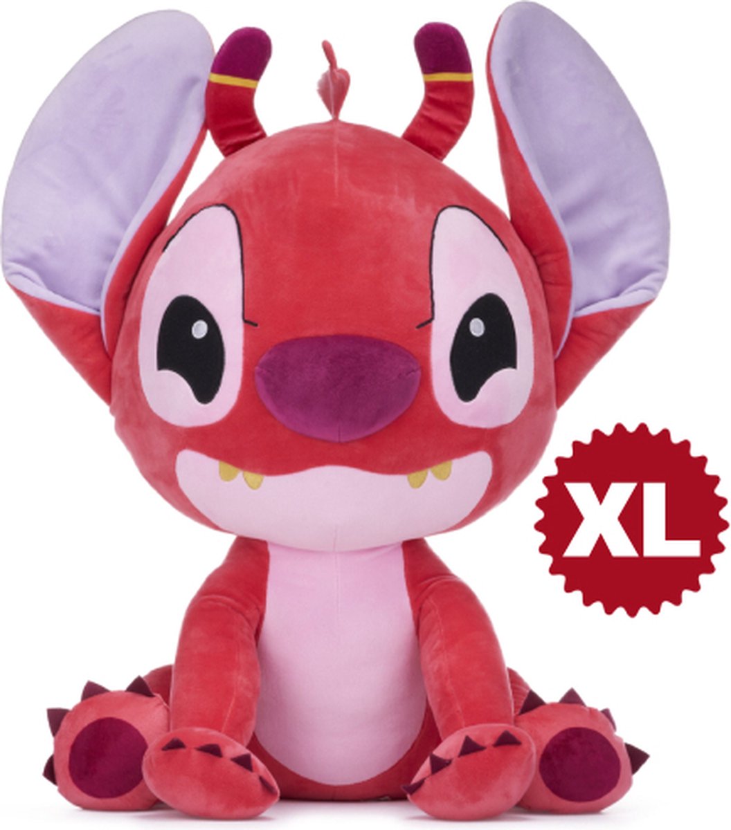 Leroy Zittend – Lilo & Stitch Disney Pluche Knuffel XL 70 cm groot - Disney Plush Toy - Speelgoed knuffeldier knuffelpop voor kinderen jongens meisjes - XXL grote Knuffels Lilo en Stitch, Angel, Leroy, Stitch, Scrump