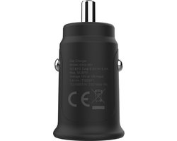 Grab n Go Dual USB / USB-C Autolader 30W - Zwart