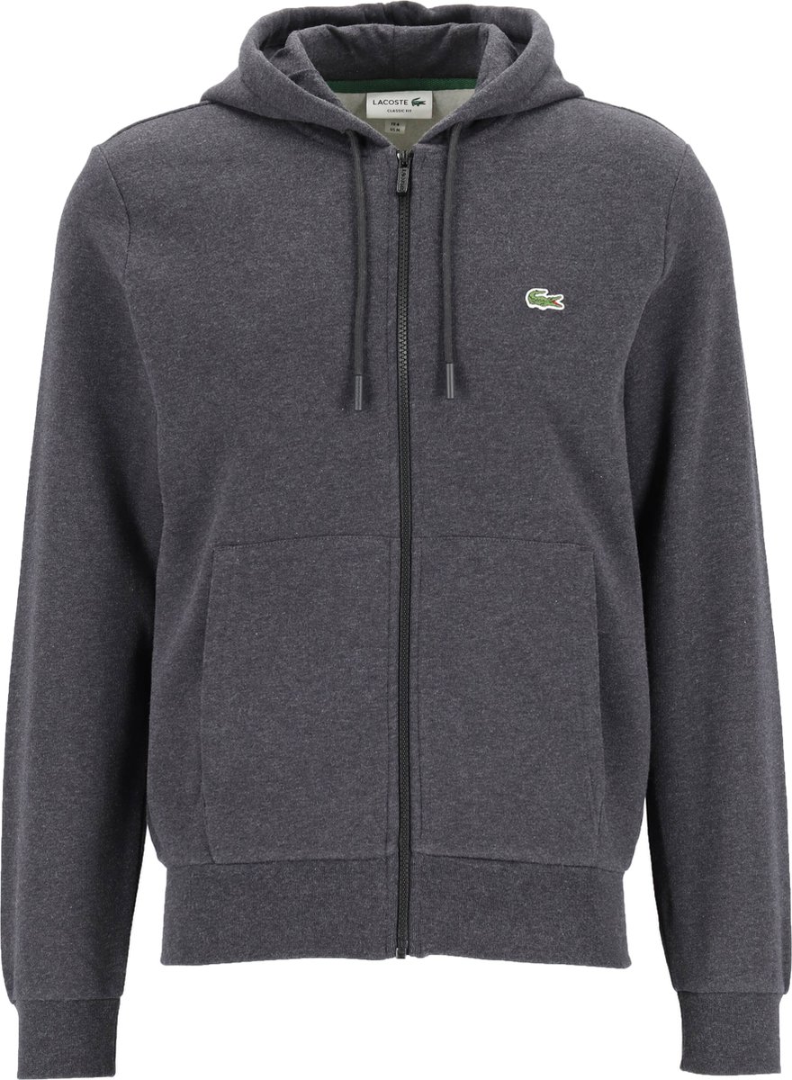 Lacoste heren hoodie sweatsvest met rits Grijs