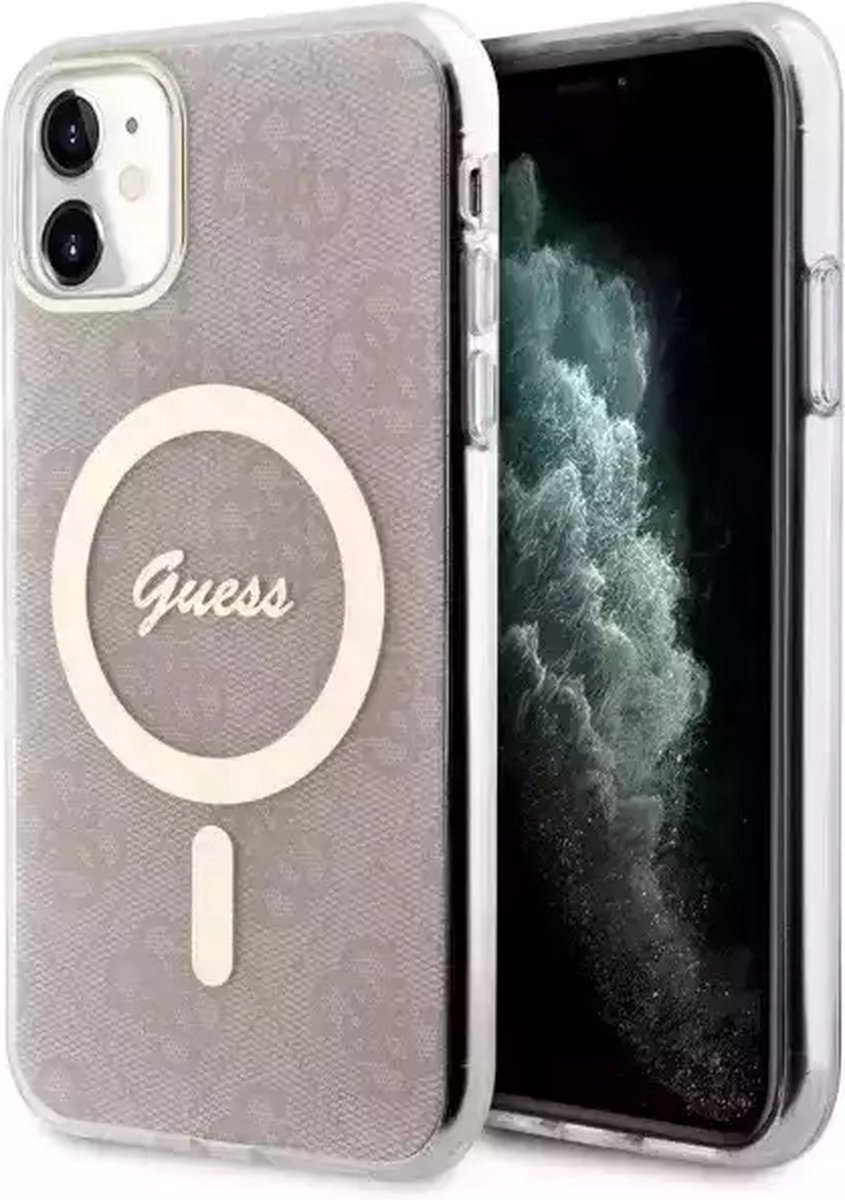 Bescherming Guess iPhone 11 6.1" pink hardcase 4G MagSafe