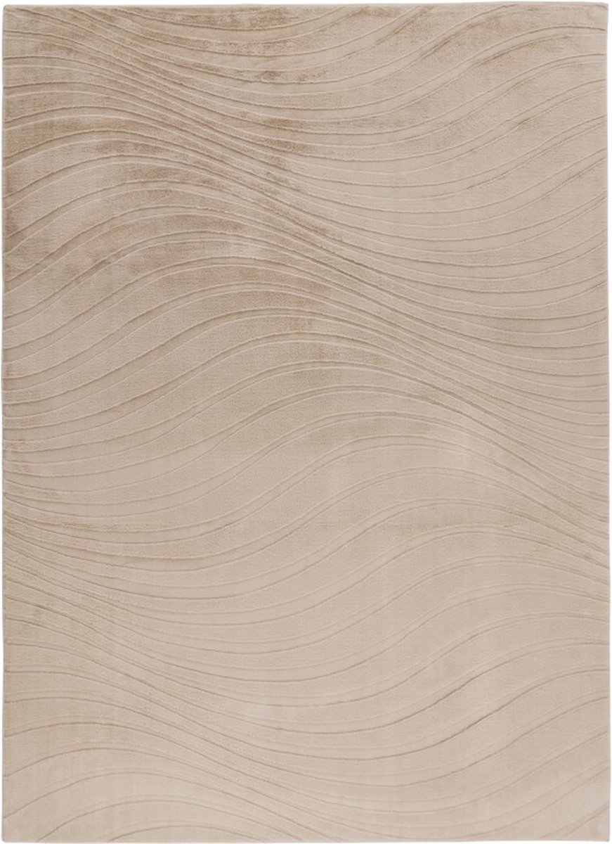 Japandi Vloerkleed | Tapijt | Comfort | Golven | Beige | 200x290 cm