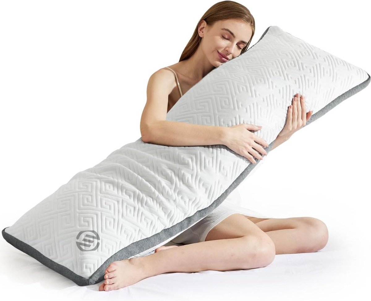 Goedkoopste Equivera Zijslaapkussen Volwassenen - Zijslaapkussen - Lichaamskussen Zijslaper - Zijslaap Kussen Volwassenen - Zwangerschapskussen - Voedingskussen - Borstvoedingskussen - Body Pillow - Voor een comfortabele nachtrust!