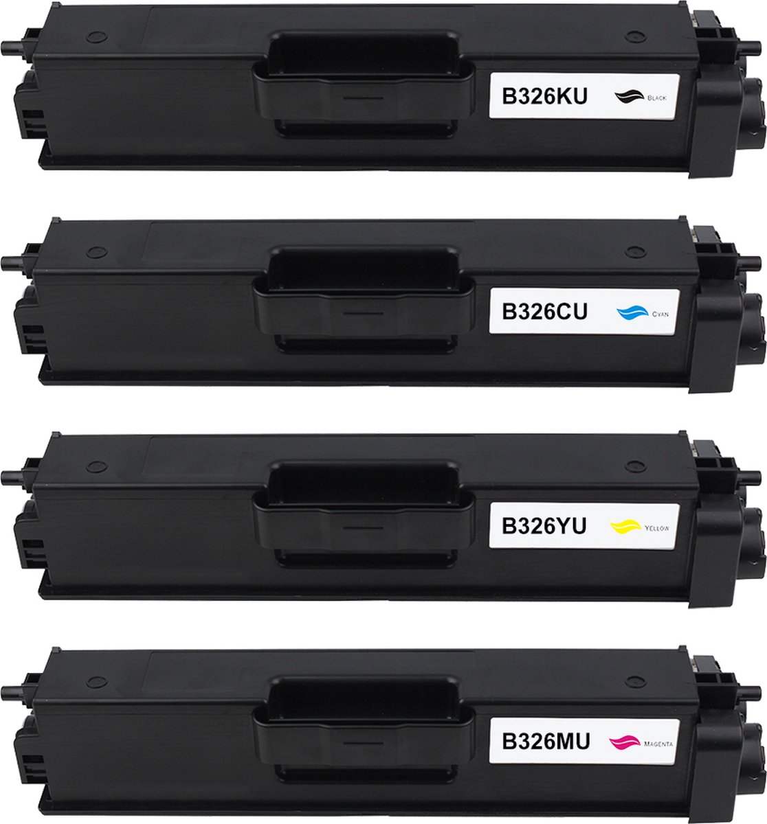 MediaHolland - Huismerk Toner TN-326 TN-325 geschikt voor Brother Laser Printers - Zwart, Cyaan, Magenta en Geel - Toners Cartridges - Zwart: 4000 Pagina's & Kleur: 3500 Pagina's