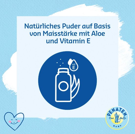 Penaten Baby - Natuurlijk babypoeder met aloë vera en vitaminen - 1 x 100 g - Beschermt de gevoelige huid - Vochtopnemend en houdt de huid droog - 99% ingrediënten van natuurlijke oorsprong van Merkloos — afbeelding 2
