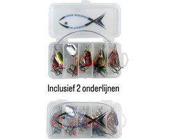 foto van Kunstaas set | spinner set | blinkers voor snoek en baars | hengelsport | met Gratis onderlijn | set van 10 stuks