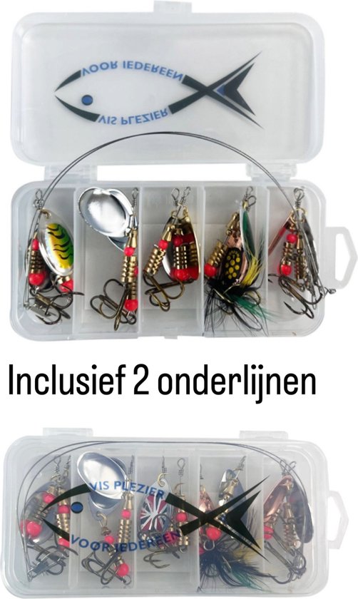 Blinkers spinner set – 10 stuks – snoek en baars