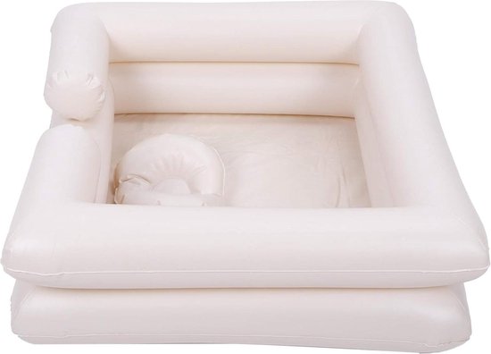 Opblaasbaar Dienblad Voor Het Wassen Van Haren - Draagbaar Wasbakken Voor Shampoo In Bed Of Op Rolstoel Oudere Mensen Zwangere Wonden Wassen Van Haar En Kleuren