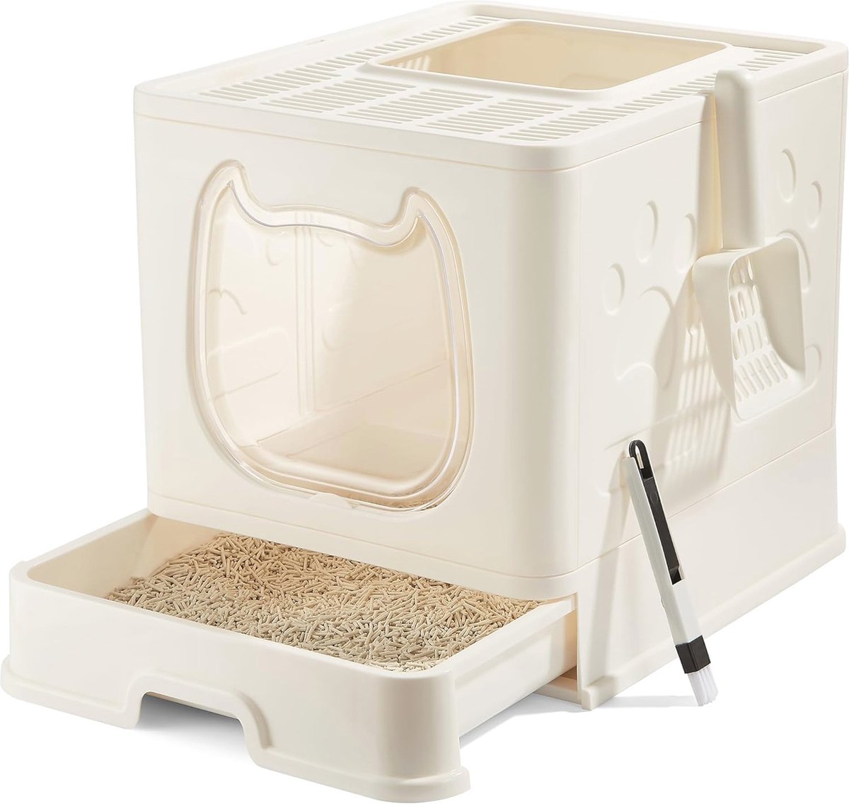 Goedkoopste Overdekte kattenbak met deksel voor kleine en middelgrote katten - ruimtebesparend en hygiënisch