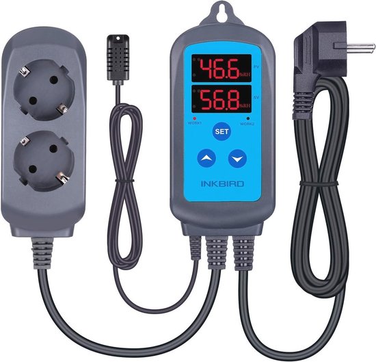 Inkbird - luchtvochtigheids regelaar en temperatuur regelaar - digitaal - 230v - model: IHC-200