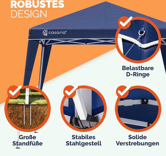 Pop-Up Tent 3x3 voor Buiten Feesten en Evenementen - Vouwbare Party Tent met Draagtas van POP — afbeelding 3