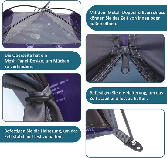 Speeltent voor Kinderen - Universum Thematent Pop-up Tent voor Binnen en Buiten — afbeelding 5