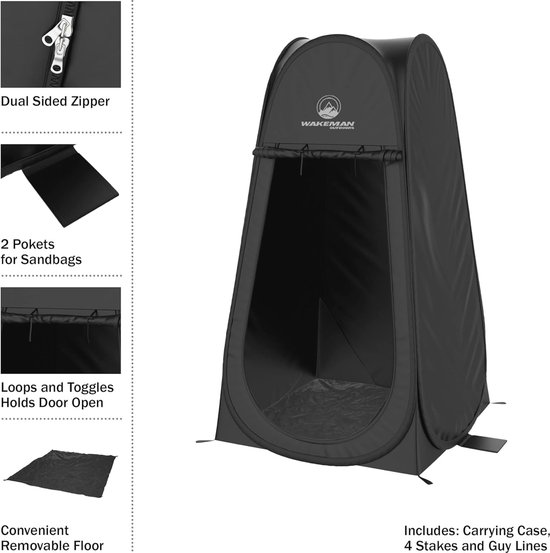 Draagbare Pop-up Tent - Instant Privacy voor Douche en Verkleedruimte - Opvouwbare Shelter voor Camping en Strand van Abco Tech — afbeelding 4