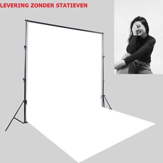DONZA - Whitescreen - 200 * 300cm - Uittrekbare wit screen - fotostudio met Chromakey effect - film shooting background - backdrops fotografie - fotografie, video en televisie whitescreen- wit fotodoek - Achtergronddoek Voor Fotostudio