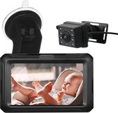APPS2Car Babyfoon Auto En Thuis - HD 1080P Met 5'' Display - Nachtzicht En 2-Wegralk