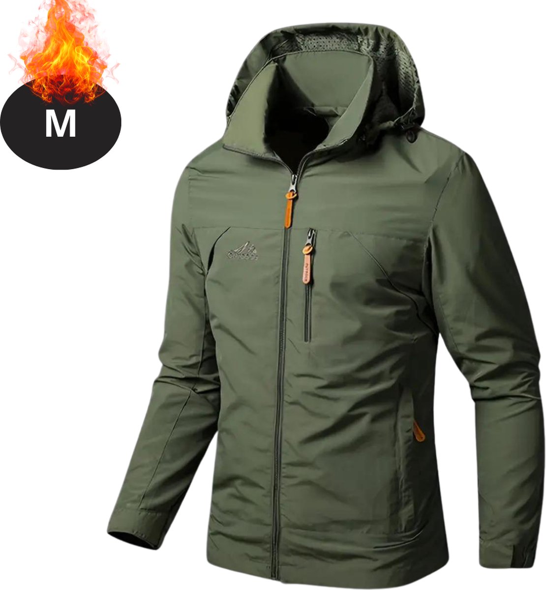 Livano Windjas Voor Heren Parka Lente & Herfst Jas Volwassen Windjack Windbreaker Outdoor Buiten Legergroen
