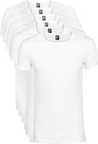 Actie 6-pack: Alan Red T-shirts James - diepe O-hals - wit -  Maat S