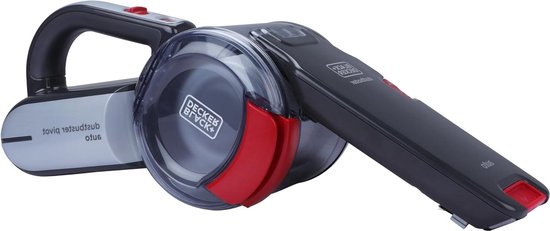 Autostofzuiger Dustbuster Pivot met borstelopzetstuk, spleetzuigmond, flexibele zuigslang en opbergnet - Black & Decker PV1200AV-XJ