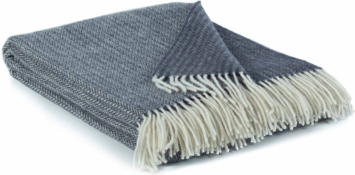 Most Plaid Sienna - 100% Nieuw-Zeelandse wol - 140 x 200 cm - blauw