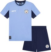 Kit Manchester City Domicile 2024/2025 - Taille 128 - Kit de Football Enfants - Maillot et Short - Garçons et Filles - Mixte - Blauw - 100% Polyester