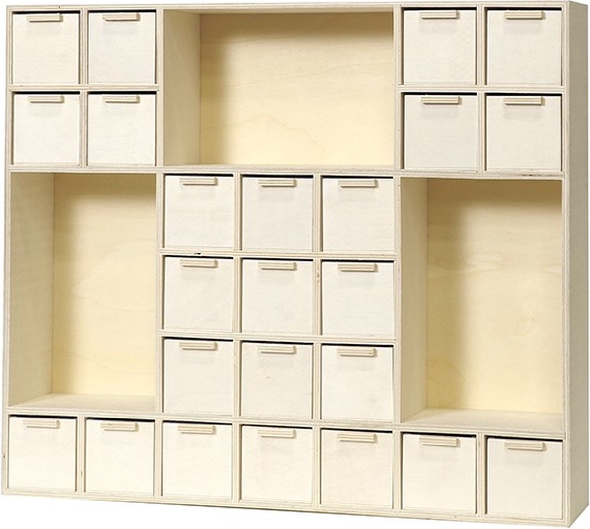 Artemio Adventskalender 3 nissen 40x34x8 cm