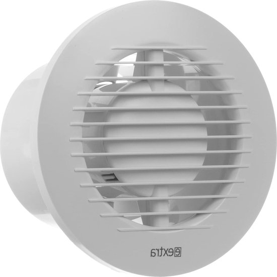 Afzuigventilator 95 m³/u 100 mm met terugslagklep voor keuken, badkamer