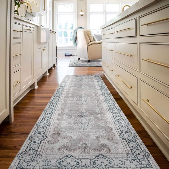Tapijtloper voor Gang Keuken Antislip Wasbaar Keukenloper 80 x 180 cm Tapijtmatten Polyester Gang Woonkamer Slaapkamer Vuilvangmat Keukentapijt Breedte 40-120cm