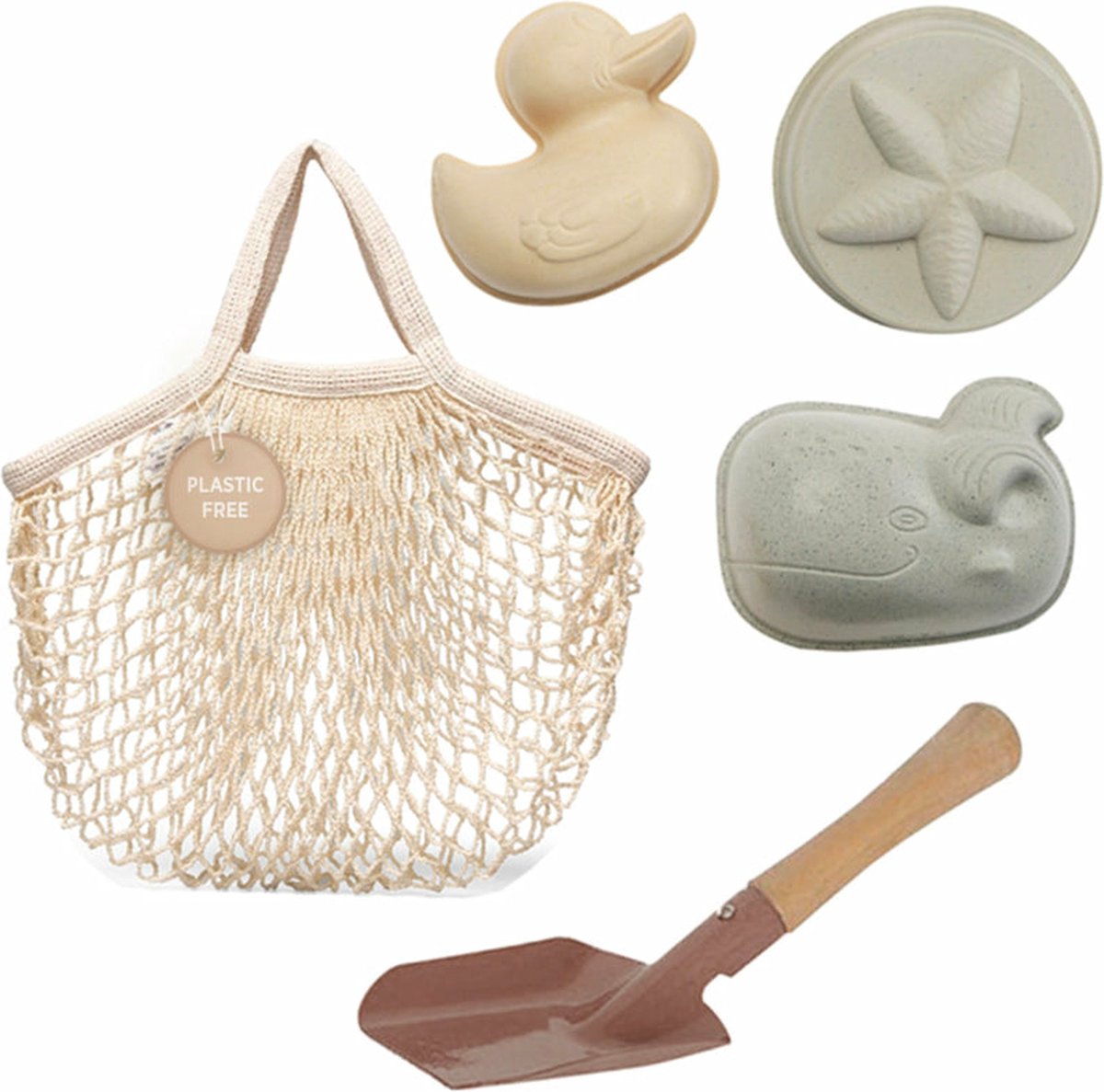 Hevea - Sand Shaper Trio Set - Zandspeelgoed - Set van 4 - Buitenspeelgoed