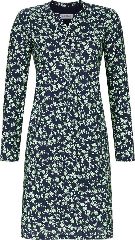 Ringella – Green Flowers – Nachtkleed – 4511026 – Night Blue – Maat 48