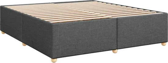 vidaXL - Cadre de lit - sans - matelas - tissu - gris foncé - 180x200 - cm