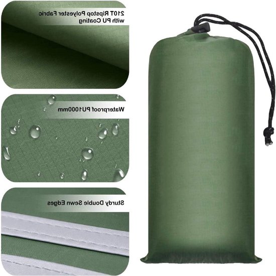 RYACO Camping tentzeil, 3 m x 4 m, tarp voor hangmat, waterdicht, licht