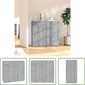 Buffet vidaXL - Commodes - Armoire - Armoire murale - Buffet 80x36x75 cm bois traité couleur chêne Sonoma gris