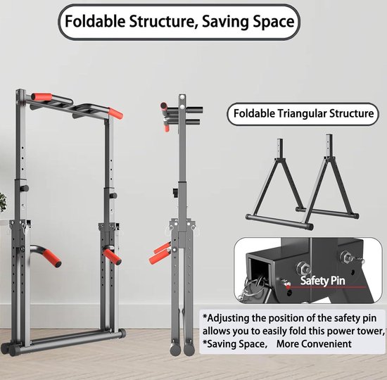 Power Tower Barre De Traction Pliable 200kg - Structure Triangulaire Pour Maison