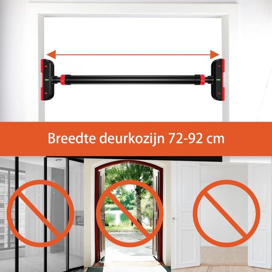 MOHUIED Optrekstang instelbare lengte, krachttraining, pull-up bar