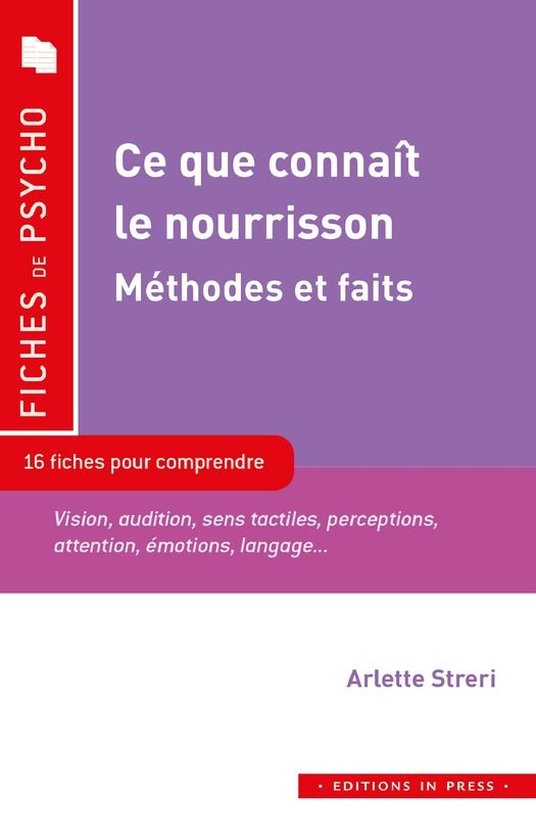 Fiches de Psycho - Ce que connaît le nourrisson - cover