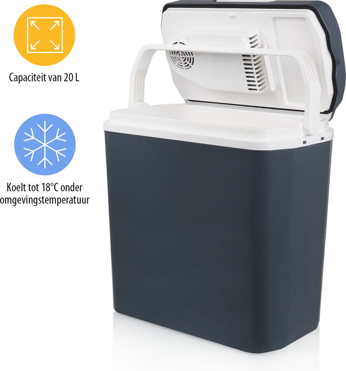 Tristar KB-7520 - Koelbox 20 Liter - Thermo-elektrisch - 12V Autolader 230V Stopcontact - Koelt en verwarmd – foto 6
